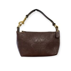 Coach Embroidered Leather Handbag